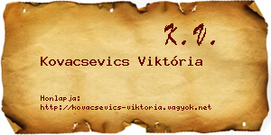 Kovacsevics Viktória névjegykártya